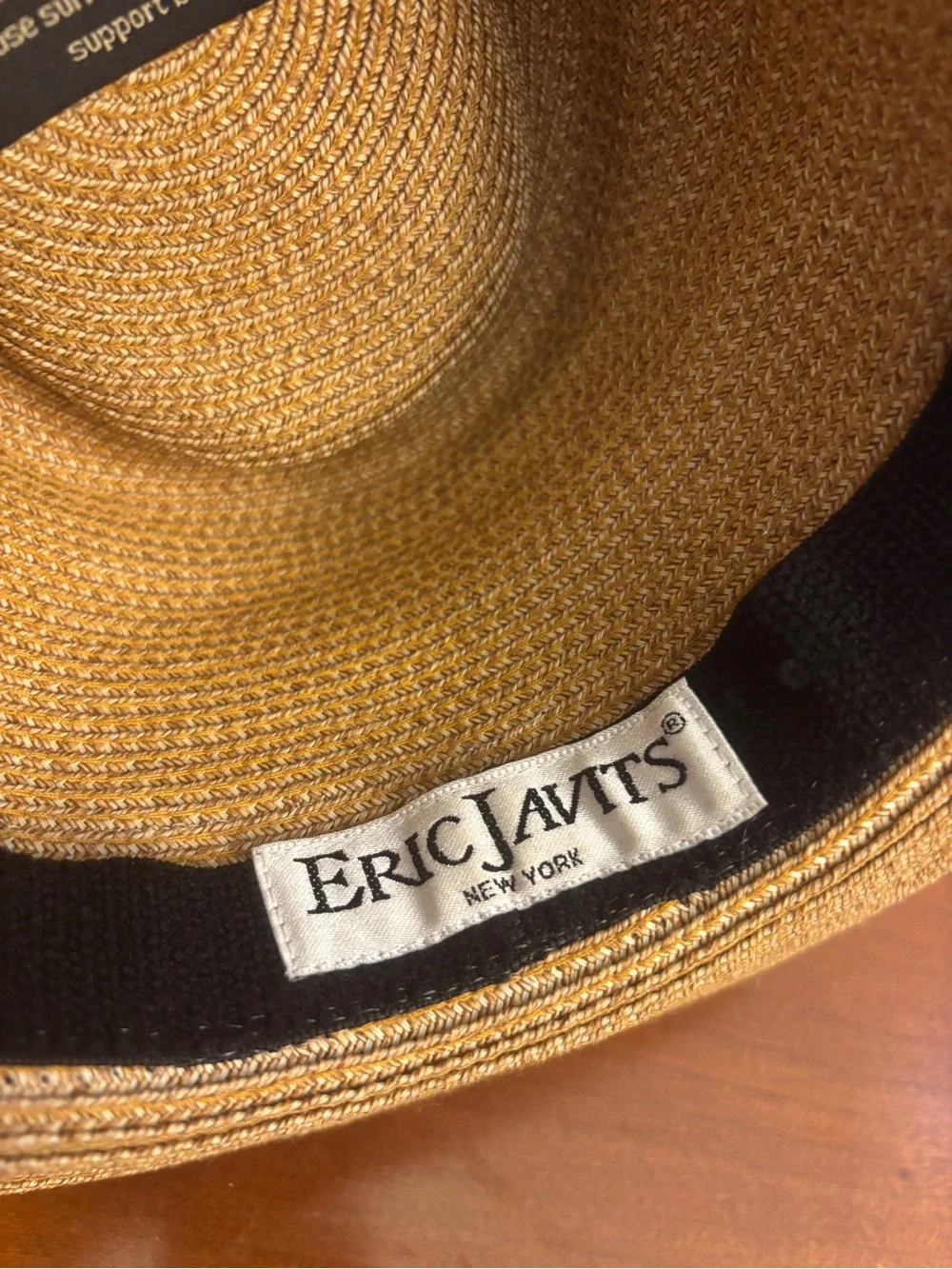Eric Javits Squishee Instinct Straw Fedora Sun Hat Natural - Picture 8 of 14